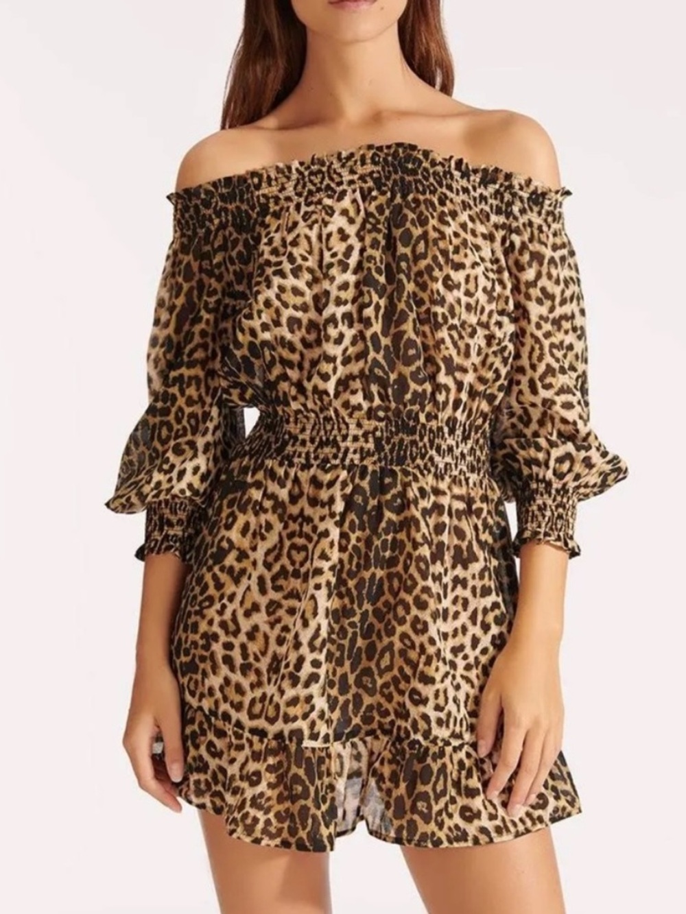 Veronica Beard Arcos Animal Print Silk Blend Mini Dress NWT Small